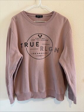 True Religion 2002  Blush Pink Crewneck sweatshirt